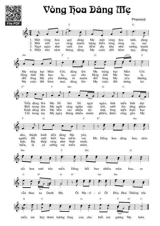 Vòng Hoa Dâng Mẹ