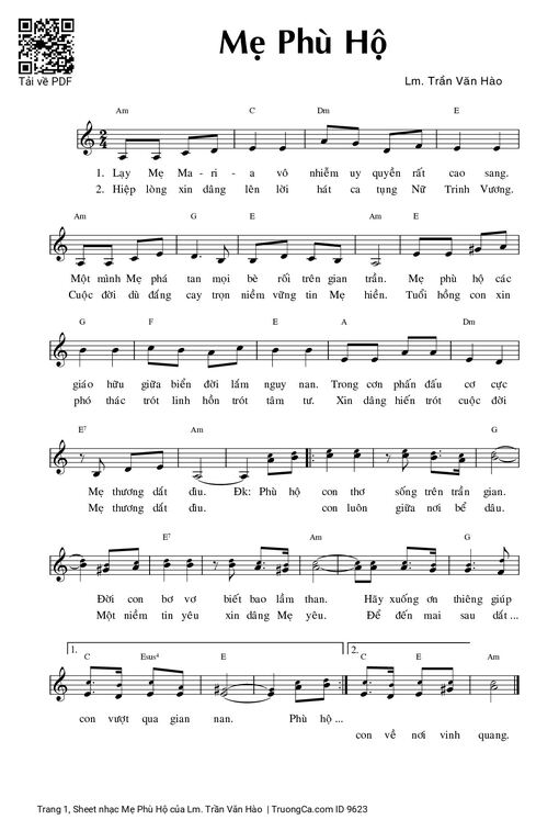 Mẹ Phù Hộ - Lm. Trần Văn Hào