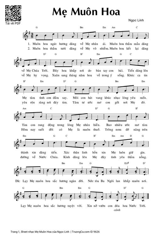 Mẹ Muôn Hoa - Ngọc Linh