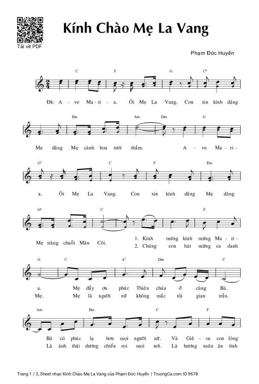 Kính Chào Mẹ La Vang