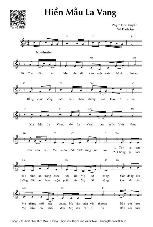 Hiền Mẫu La Vang - Phạm đức Huyến