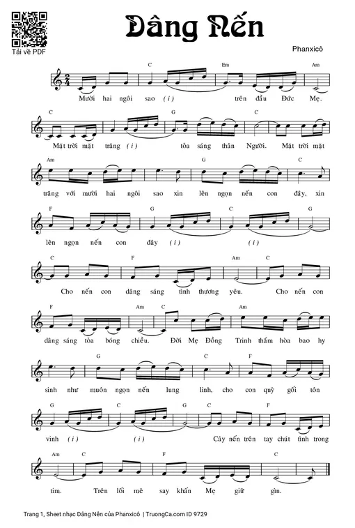 Dâng Nến - Phanxicô