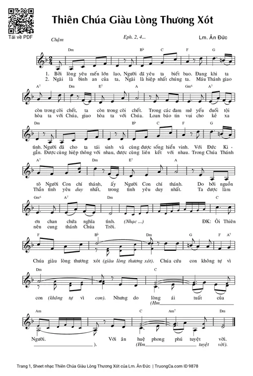 Thiên Chúa Giàu Lòng Thương Xót