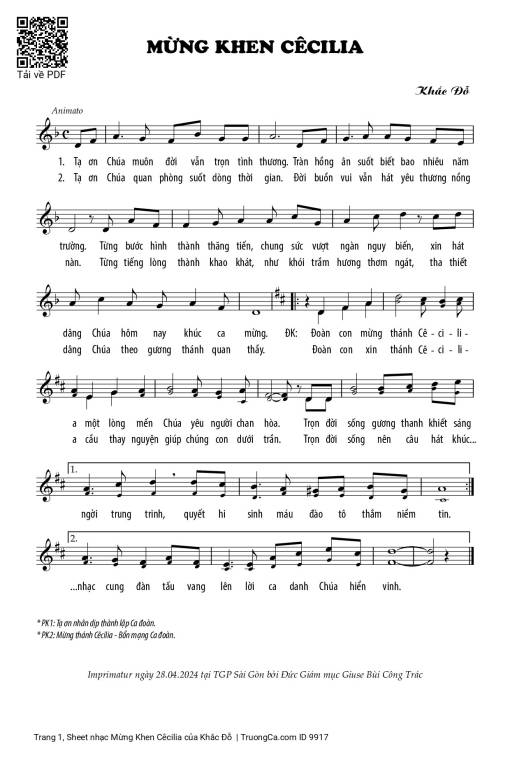 Mừng Khen Cêcilia