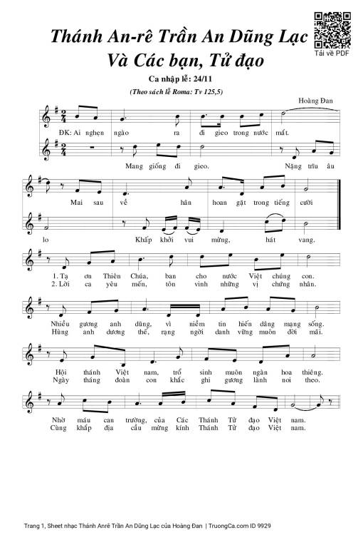 Thánh Anrê Trần An Dũng Lạc