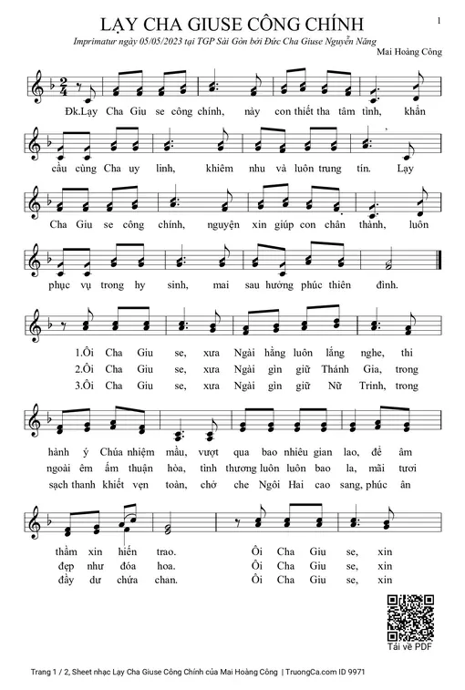 Lạy Cha Giuse Công Chính