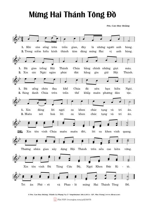 Mừng Hai Thánh Tông đồ